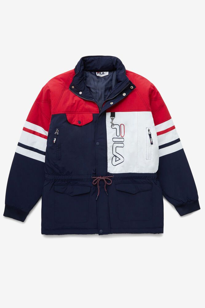 Fila Bunda Panske Golia Parka Námornícka Modrá/Červené/Biele - KXYDW3257